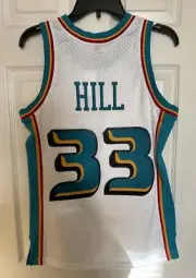 Mitchell & Ness Mens Small Swingman Grant Hill Detroit Pistons 98-99 Home Jersey