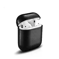 在飛比找Yahoo奇摩購物中心優惠-ICARER 復古系列 AirPods 金屬環扣 手工真皮保