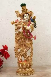 Lord Krishna Statue Temple Decor God Of Love Hindu Deity Anniversary Gifts