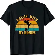 [VidiAmazing] Funny League Bowlers Rollin with My Homies Ten Pin Bowling ds089 T-Shirt