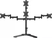 Quad LED LCD Monitor Stand up Free-Standing Desk Stand Extra Tall 31.5" Pole Hea