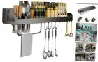 Spice Rack Kitchen Utensil Rack Wall Mounted Spice Rack Spice Rack with Hooks