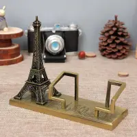 在飛比找Yahoo!奇摩拍賣優惠-復古年代鐵製金屬色歐洲法國巴黎鐵塔模型收納個性名片座 工業風