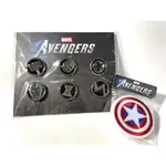 漫威 AVENGERS  MARVEL復仇者聯盟 小徽章 胸針 胸章【贈】英雄聯盟 3D刺繡 袖章 補丁徽章 臂章 布章