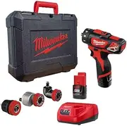 [Milwaukee] M12BDDXKIT-202C M12 4-in-1 Drill Driver Kit (2 X 2.0ah Li-ion Batteries, Charger, 10mm Chuck & Extra Heads)