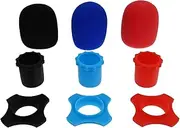 Kisangel 9pcs Microphone Protection Kit Durable Sponge Mic Accessories for Enhanced Safety Performance Lightweight Easy to Carry
