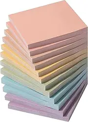Mr. Pen- Pastel Sticky Notes, 3'x3', 12 Pads, Aesthetic Self-Stick Note Pads, Bulk Sticky Notes