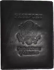 New Leather passport cover, Unbranded Billfold wallet credit card ID Bifold BN.