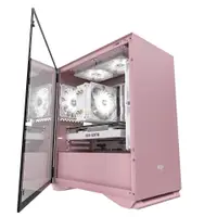 在飛比找樂天市場購物網優惠-機箱 側透遊戲水冷式電腦粉色機箱