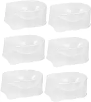 Healeved 6pcs Nail Dipping Powder Box Tray Dip Powder Storage Case Manicure Nail Art Tool Powder Container Smile Line Accessories Manicure Powder Jar Nail Shop Tool