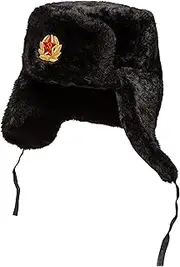 [BELEON] Ushanka Russian Fur Hat - Soviet Army Trapper Hat - Winter Hat