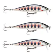 3x Rapala 9.5cm Countdown Sinking Hardbody Balsa Fishing Lures - Gilded Yamame