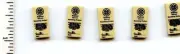 LEGO x 5 Tan Tile 1 x 2 with Highway Patrol Speeding Ticket Pattern police cop