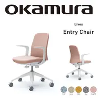 在飛比找PChome24h購物優惠-【日本OKAMURA】Lives Entry 家用電腦椅(櫻