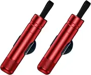 2Pcs Car Safety Hammer,Upgraded Mini Vehicle Window Glass Breaker and Seat Belt Cutter with 1Pcs Testing Glass,2-in-1 Automobile Emergency Escape Tool
