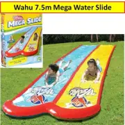 Wahu 7.5m Water Slide Double Mega Twin Kids Slip Slide Slipping Sliding Fun