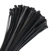 200pcs 12" 40 Lbs Cable Zip Ties Self-Locking Long Nylon 3/16", Black
