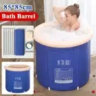 Portable Folding Bathtub Inflatable Water Tub Place Room Spa Massage Bath 85*85