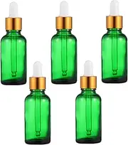 VINTORKY 5pcs Essential Oil Glass Dropper Bottles Portable Travel Containers for DIY Blends Compact Vials for Cosmetics Easy Dispensing with Tips for Go Use