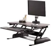 Vari - Varidesk Essential 36 - Two-Tier Standing Desk Converter for Monitor & Ac