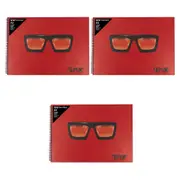 3x Geek Visual Diary Thick Glasses A3 Journal Home School Drawing/Graphic Design