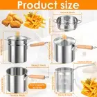 Deep Fryer Pot with Basket and Lid Nonstick Stainless Steel Frying Pot Nufvv