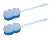2-in-1 Soft & Scrub Long Handled Bath Sponge (Pack of 2)
