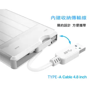 Ineo USB3.0 2.5吋硬碟外接轉接線/外接盒 T2573白/灰(台灣公司貨)