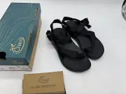 CHACO WOMEN'S Z/CLOUD COMFORT SANDAL ADJUSTABLE STRAPS SOLID BLACK