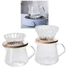 Pour Over Coffee Maker Coffee Funnel Drip Glass Coffee Dripper with Handle