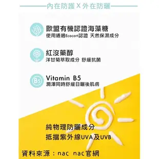 ✨nac nac 台灣授權代理商💯✨海洋保濕防曬乳SPF40 /每條40ml/嬰兒防曬乳/防曬乳/海洋友善