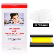Fits Canon KP-36IP for Selphy CP1300 CP1500 Color Inks 4X6 in 36 Photo Paper Set