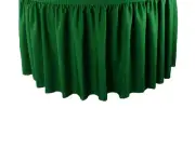 17' WHITE PREMIUM FLAME RETARDANT TABLE SKIRTS - FIRE RESISTANT TABLE SKIRTING