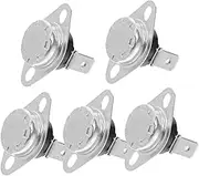 POPETPOP 5pcs Auto Reset Temperature Control Switch for Water Heater Reliable Normally Closed Thermostat Durable Materials for Electric Appliances