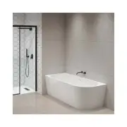 Oceano Back to Wall Bath Tub 1500 x 730 Sanitary Acrylic Left Hand ECO ECL1573LH