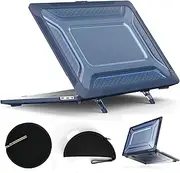 Tablet PC Cases Cover Compatible with MacBook Pro 16 inch Case 2020 2019 Release A2141 TPU+PC Dual Layer Anti-Fingerprint Hard Shell Case W Stand + Mouse Pad(Blue)
