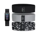 Itech Active 2 -Fashion Fitness Tracker-Moniter W/ 3 Exercise Resistance Bands