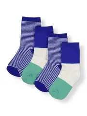Boys 4Pk Jacquard Crew Sock 13-3 MULTI (STRIPE)