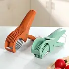 1pc Manual Fruit Slicer Portable Salad Cutter Stainless Steel Vegetable Chopper