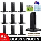 10PCS Stainless Steel Spigot Glass Fence Pool Balustrade Fencing Clamp Square AU