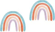 TOYANDONA 2pcs Rainbow Sticker Decor Large Wall Decal Boys and Girls Room Decor Easy Apply PVC Decal