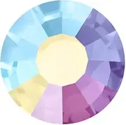 1440pcs ss20 (5mm) Crystal AB, Preciosa Genuine Czech Crystals New VIVA12 MC Chaton Rose Flatbacks, 12-Faceted Viva Machine Cut Rhinestone Roses, 20ss Clear Crystal Coated with Aurora Borealis
