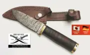 Handmade custom Damascus Forged KNIFE With Crafted 9” Approx