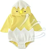 Easter Chick Baby Outfit - Animal Jumpsuit | Halloween Adorable Hatching Chicken Long Sleeves Costume Baby Animal Romper for Girls and Boys