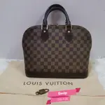 LV ALMA PM 貝殼包 路易威登 棋盤格 咖啡色 手提單肩包 保證正品