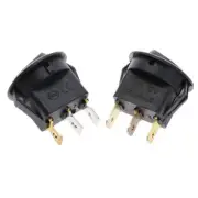 2PCS Waterproof Round Rocker Switch Automotive Round On/Off LED Toggle Switch