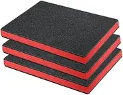 yuksok 3Pcs Tool Box Foam Inserts Removable Easy to Use Portable Anti Slip Tools Foam Sheets Tool Box Liners for Camera Case, 45cmx33cmx2.5cm