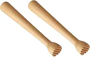 Zerodeko 2Pcs Grinding Rod Multifunctional Pestle for Garlic Crushing Spice Grinding Cocktail Mixing and Ice Muddling Ergonomic Design for Comfortable Use for Home