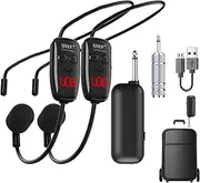 Teaching Microphone - UHF Wireless Head Mic, UHF Wireless Mic System | Head-Wearing & Hand-held Head Wireless Mic, Rechargeable Head Wireless Microphone for Voice Amplifying in Fitness Conference
