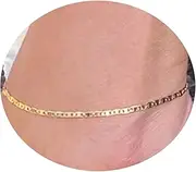[Collner] Dainty Ankle Bracelet,14K Gold Plated Satellite Beads Heart Boho Beach Layering Simple Foot Chain Anklet for Women Ankle Jewelry Gifts